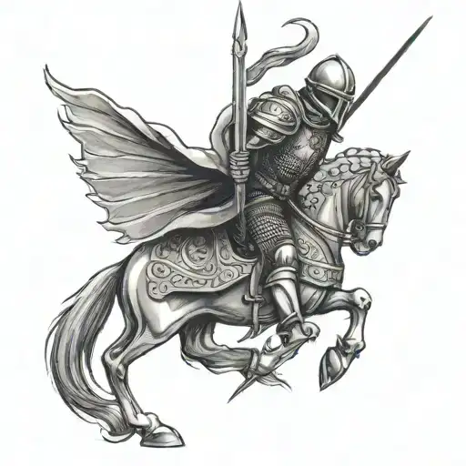 crusader knight tattoo design idea