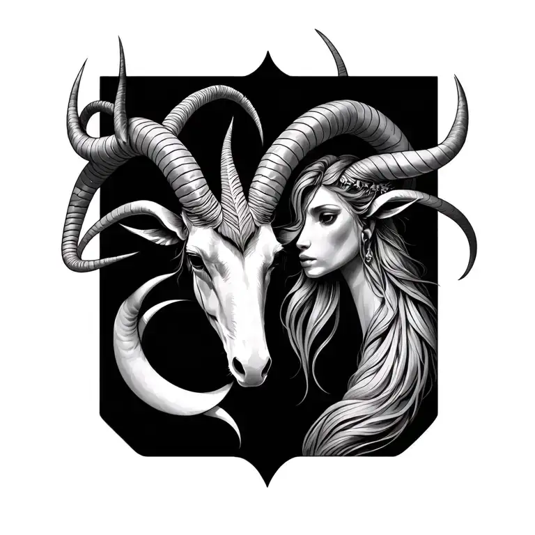 Capricorn And Libra tattoo design idea