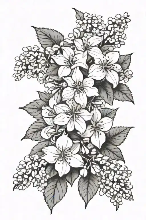 Washington lilacs and October   tattoo design idea