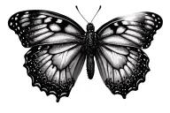 Realistic butterflies tattoo design idea