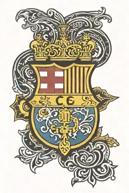 barcelona logo tattoo design idea