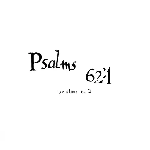 "Pslams 62:1" Psalms 62:1 tattoo design idea