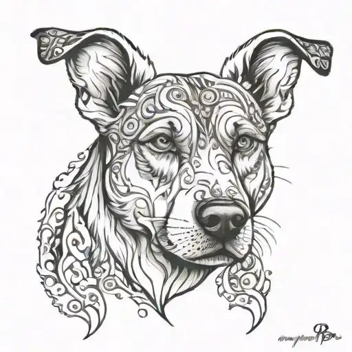 dog memorial tattoo design idea