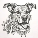 dog memorial tattoo design idea