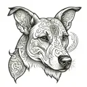 dog memorial tattoo design idea