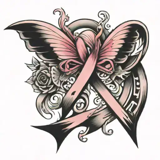 laura And The L An Breast cancer ribbon tattoo design idea