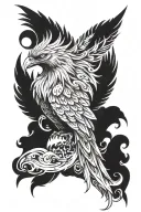 phoenix rising from the ashes tattoo design idea