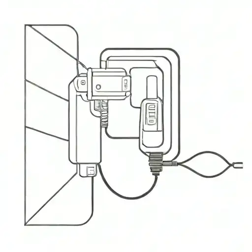 two chargers one is white, the other blak. almost interconected tattoo design idea