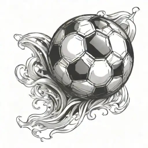soccer ball tattoo design idea