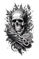 bio mechanical sleeve tattoo design idea