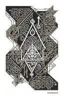 Arabic words flowing tattoo design idea