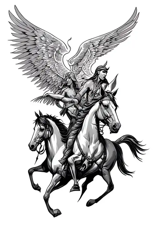 the 4 horsemen  tattoo design idea