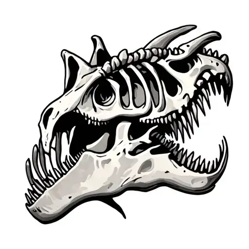 Dinosaur Skeleton tattoo design idea