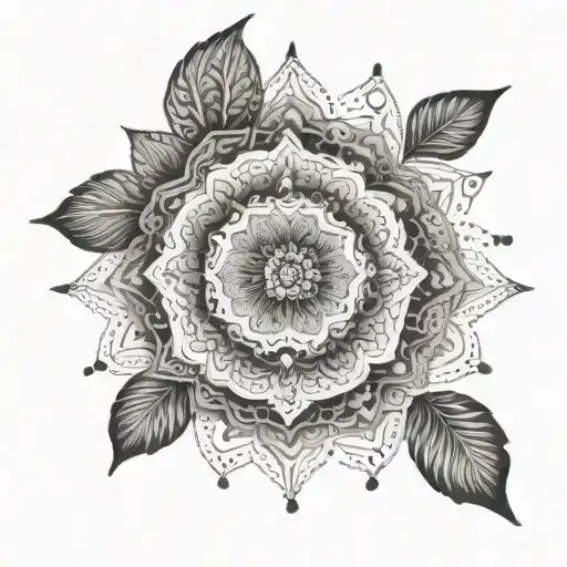 oriental ornamental mandala means tattoo design idea