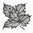 leaf mosaic tattoo design idea