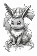 Eevee pikachu pokemon tattoo design idea