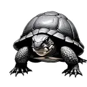 Box Turtle looking mean tattoo design idea