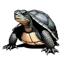 Box Turtle looking mean tattoo design idea