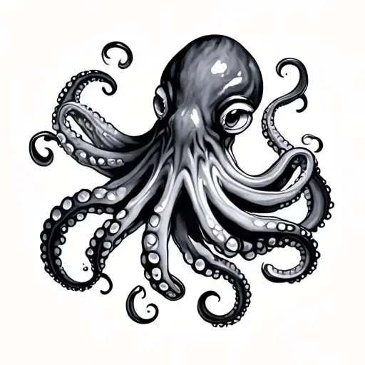 Japanese Octopus tattoo design idea