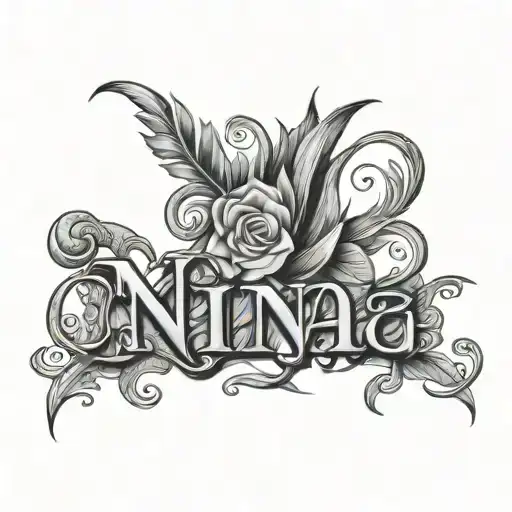 Nina name tattoo tattoo design idea