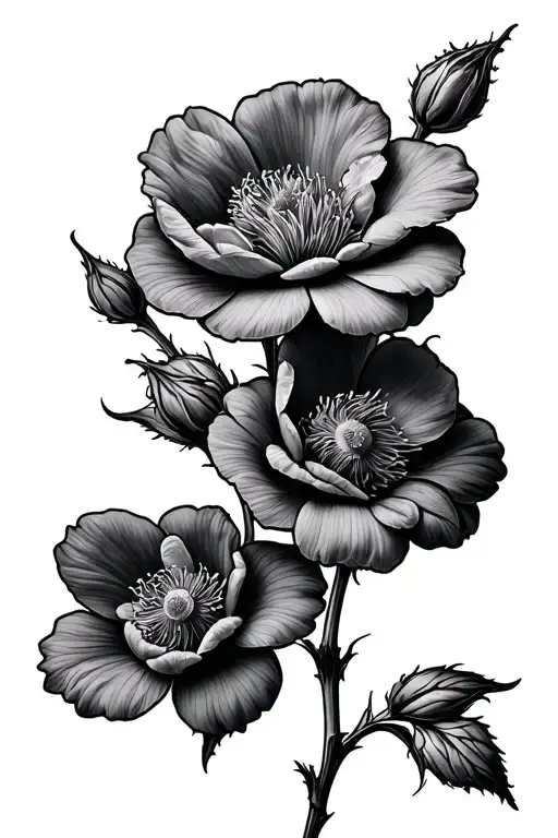 "Perfectly imperfect" primrose flower line tattoo tattoo design idea