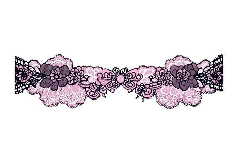 "garter" "lace" "danty" "loose" tattoo design idea