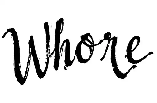 "Whore" tattoo design idea