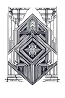 Art Deco Dwarven tattoo design idea