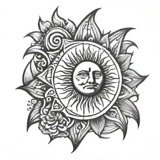 Uruguay Sun tattoo design idea