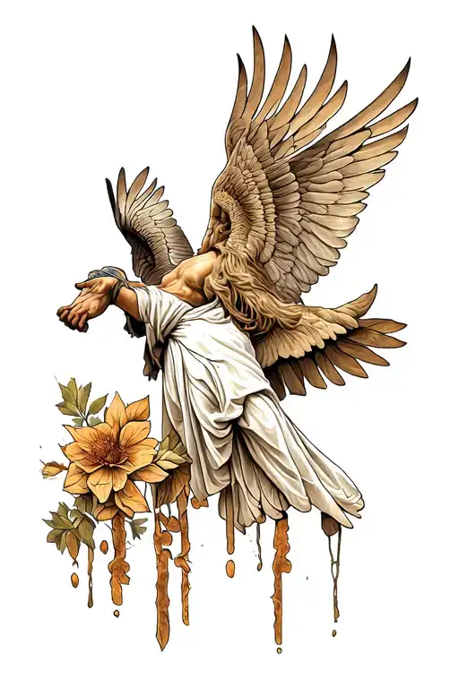 Biblical scene tattoo design idea