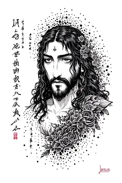 I want a tattoo that matches (itachi, the anbu logo) and aesthetic names like (jesus, a work of god) white background tattoo design idea