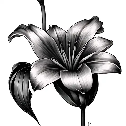 Lily And Tulip tattoo design idea