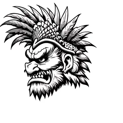 lapu lapu head tattoo design idea
