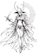 sexy dark magician yu gy oh tattoo design idea