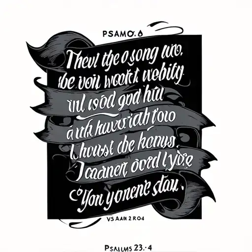 psalms 23:4 Verse with imagery tattoo design idea
