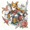 : Zelda, gladiator, final fantasy 7, Raphtalia, assassin’s creed tattoo design idea