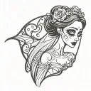 corpse bride Emily tattoo design idea