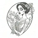corpse bride Emily tattoo design idea