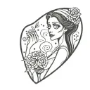 corpse bride Emily tattoo design idea