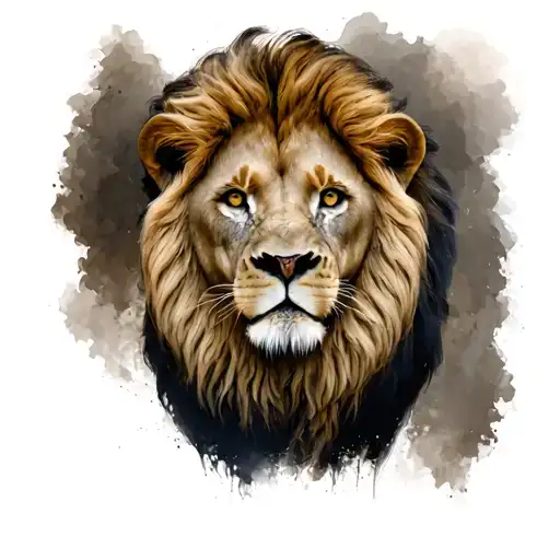 lion with 3 culbs tattoo design idea