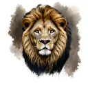 lion with 3 culbs tattoo design idea