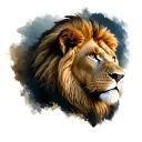 lion with 3 culbs tattoo design idea