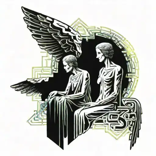 weeping angels tattoo design idea