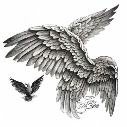 isaiah 43 6 wings tattoo design idea