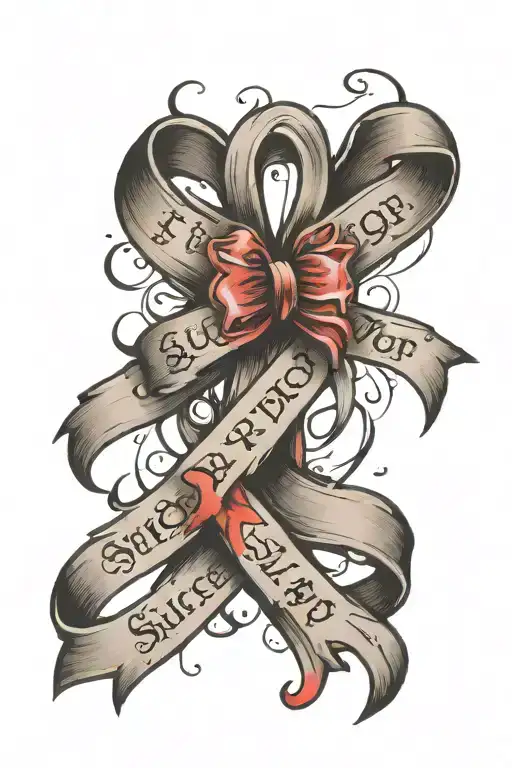suicide survivor ribbon tattoo design idea