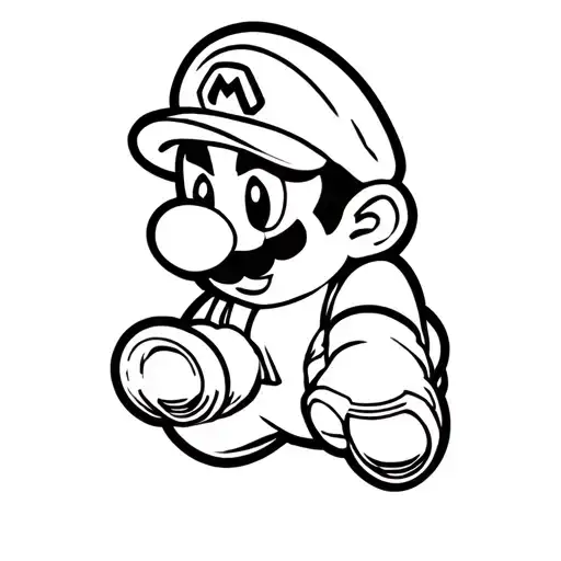Mario Bros characters tattoo design idea