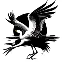 Egret tattoo design idea