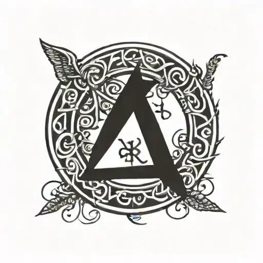 runic circle of strength family spirituality tattoo design idea