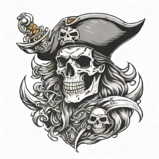 pirate skull Raider tattoo design idea