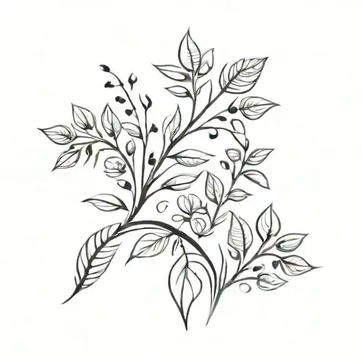 magic of nature, wild plants, ornamental, soul tattoo design idea